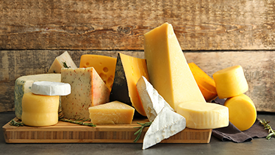 Selection of different Cheeses